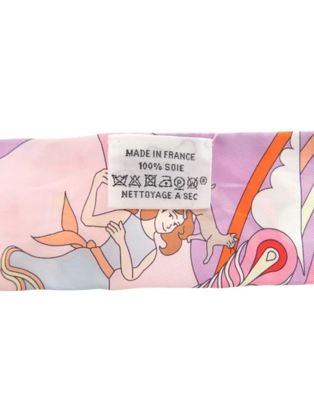 Hermes Twilly Crrres Volants Flying Carre Silk Lilac Pink Scarf Purple